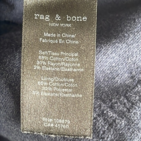 Rag & Bone Navy Straight Leg Cropped Corduroy Pants - Picture 5 of 5